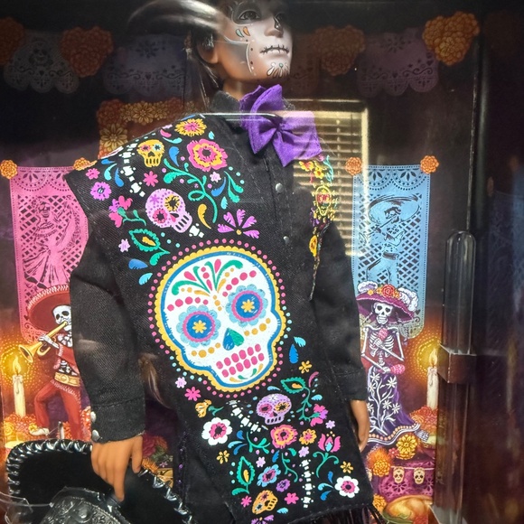 2021 Barbie Dia De Los Muertos 1st Ken Doll by Javier Meabe Mattel Collection - Picture 4 of 12
